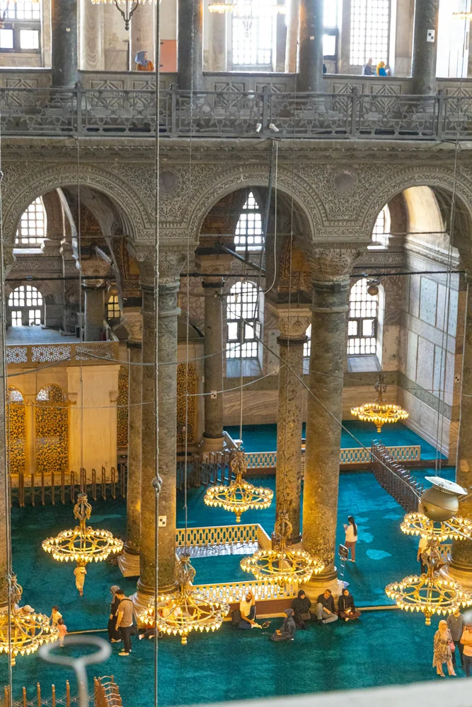 Architectural details inside a mosque