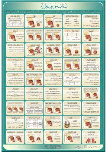 لوحة صفات الحروف العربية قياس 30×42